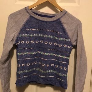 Blue Knit Girls Sweater